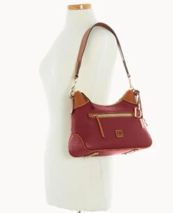 Pebble Grain Hobo Wine -Dooney & Bourke B1957G 9PWNPAKR ALT4