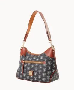 NFL Raiders Hobo RAIDERS -Dooney & Bourke B1957G NJBLPATNRAID ALT1 1