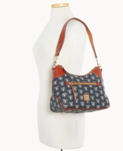 NFL Raiders Hobo RAIDERS -Dooney & Bourke B1957G NJBLPATNRAID ALT4