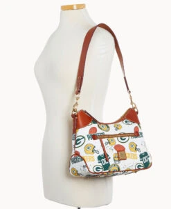 NFL Packers Hobo PACKERS 12 NFL Packers Hobo PACKERS -Dooney & Bourke B1957G QWMWPATNPCKR ALT4