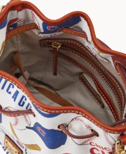 MLB Cubs Small Drawstring CUBS -Dooney & Bourke B1959G QUMWPATNCUBS ALT2