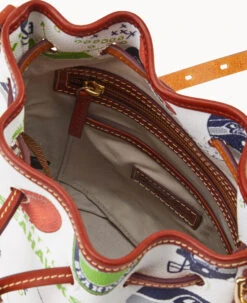 NFL Seahawks Small Drawstring SEAHAWKS -Dooney & Bourke B1959G QWMWPATNSEAH ALT2
