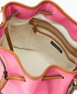Pebble Grain Drawstring Hot Pink -Dooney & Bourke B1961G 9PHPPAKR ALT2 1