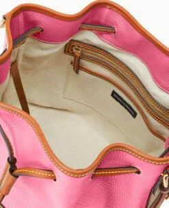 Pebble Grain Drawstring Hot Pink -Dooney & Bourke B1961G 9PHPPAKR ALT2