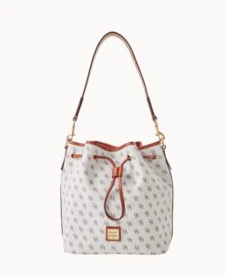 Gretta Drawstring Bone -Dooney & Bourke B1961G NGBOPATN 1