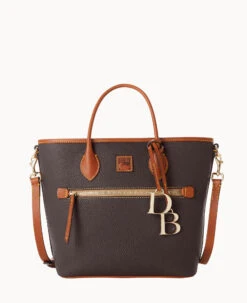 Pebble Grain Handle Tote Caramel -Dooney & Bourke B1963G 9PBMPAKR