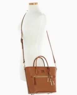 Pebble Grain Handle Tote Caramel -Dooney & Bourke B1963G 9PCAPAKR ALT4 1