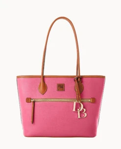 Pebble Grain Tote Hot Pink