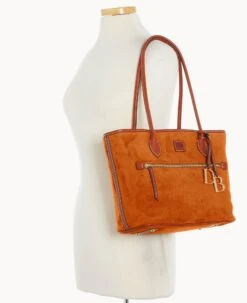 Suede Tote Amber -Dooney & Bourke B1964G SUARPATN ALT4 1