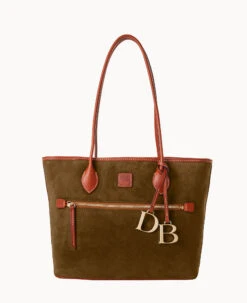 Suede Tote Amber -Dooney & Bourke B1964G SUOLPATN