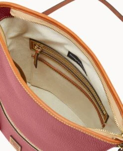 Pebble Grain Zip Sac Wine -Dooney & Bourke B1972G 9PWNPAKR ALT2 1