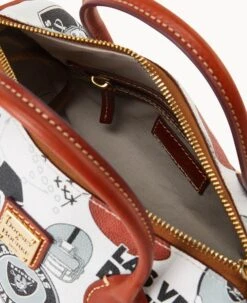 NFL Raiders Barrel Satchel RAIDERS -Dooney & Bourke B1973G QWMWPATNRAID ALT2 1