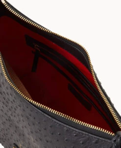 Ostrich Hobo Black -Dooney & Bourke B2030G OTBLPABL ALT2