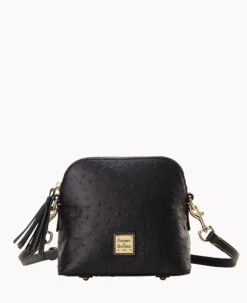 Ostrich Domed Crossbody Black 23 Ostrich Domed Crossbody Black -Dooney & Bourke B2059G OTBLPABL 2