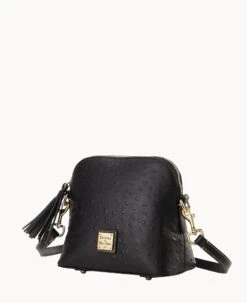 Ostrich Domed Crossbody Black 19 Ostrich Domed Crossbody Black -Dooney & Bourke B2059G OTBLPABL ALT1 1