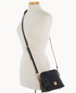 Ostrich Domed Crossbody Black 17 Ostrich Domed Crossbody Black -Dooney & Bourke B2059G OTBLPABL ALT4