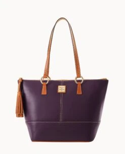 Wexford Leather Small Tobi Tote Plum Wine