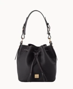 Pebble Grain Drawstring Black Black -Dooney & Bourke B2077G AWBLPABL 1