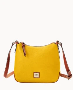 Pebble Grain Crossbody Hobo Dandelion 39 Pebble Grain Crossbody Hobo Dandelion -Dooney & Bourke B2086G AWMTPATN