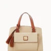 Pebble Grain Small Satchel Bone