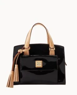 Patent Small Satchel Black -Dooney & Bourke B2170G PTBLSVNA 1
