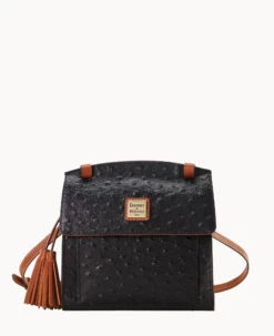 Ostrich Crossbody Black
