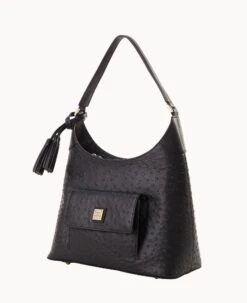 Ostrich Small Hobo Black -Dooney & Bourke B2172G OTBLPABL ALT1 1