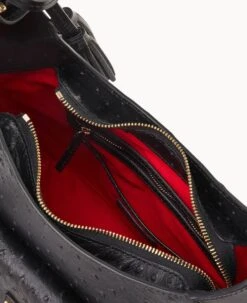 Ostrich Small Hobo Black -Dooney & Bourke B2172G OTBLPABL ALT2 1