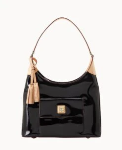 Patent Hobo Black -Dooney & Bourke B2172G PTBLSVNA 1