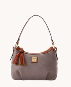 Pebble Grain Pouchette Bark 35 Pebble Grain Pouchette Bark -Dooney & Bourke B2218G AWELPATN