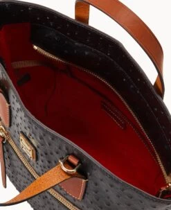 Ostrich Darla Shopper Black -Dooney & Bourke B2229G OTBLPAKR ALT2 1