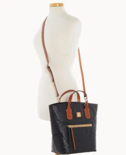Ostrich Darla Shopper Black -Dooney & Bourke B2229G OTBLPAKR ALT4
