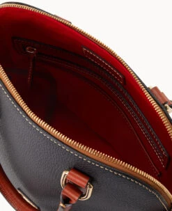 Pebble Grain Domed Satchel Black 22 Pebble Grain Domed Satchel Black -Dooney & Bourke B2257G AWBLPATN ALT2