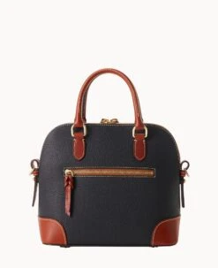 Pebble Grain Domed Satchel Black 28 Pebble Grain Domed Satchel Black -Dooney & Bourke B2257G AWBLPATN ALT3 1