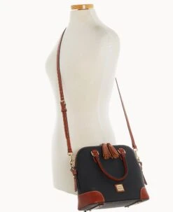 Pebble Grain Domed Satchel Black 29 Pebble Grain Domed Satchel Black -Dooney & Bourke B2257G AWBLPATN ALT4 1