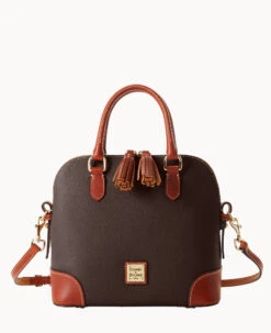 Pebble Grain Domed Satchel Black 33 Pebble Grain Domed Satchel Black -Dooney & Bourke B2257G AWBMPATN