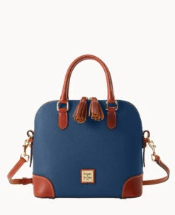 Pebble Grain Domed Satchel Black 36 Pebble Grain Domed Satchel Black -Dooney & Bourke B2257G AWJEPATN