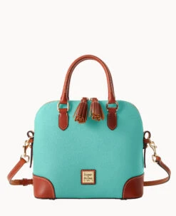 Pebble Grain Domed Satchel Black 39 Pebble Grain Domed Satchel Black -Dooney & Bourke B2257G AWSPPATN