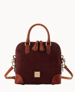Suede Domed Satchel Wine -Dooney & Bourke B2257G SUWNPATN 1