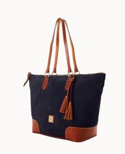 Suede Career Tote Navy -Dooney & Bourke B2258G SUNVPATN ALT1 1