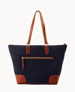 Suede Career Tote Navy -Dooney & Bourke B2258G SUNVPATN ALT3 1