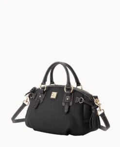 Pebble Grain Medium Mail Satchel Black Black -Dooney & Bourke B2273G AWBLPABL ALT1 1