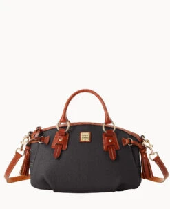 Pebble Grain Medium Mail Satchel Black Black -Dooney & Bourke B2273G AWBLPATN