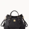Pebble Grain Stanwich Satchel Black Black