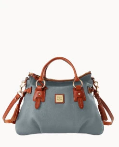 Pebble Grain Stanwich Satchel Black Black -Dooney & Bourke B2275G AWSLPATN