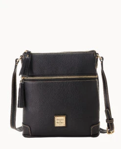Pebble Grain Small Tassel Crossbody Black Black -Dooney & Bourke B2276G AWBLPABL 2