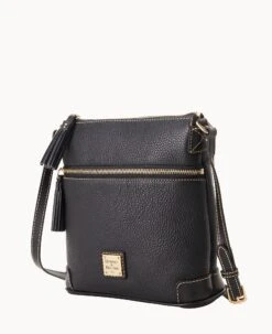 Pebble Grain Small Tassel Crossbody Black Black -Dooney & Bourke B2276G AWBLPABL ALT1 1