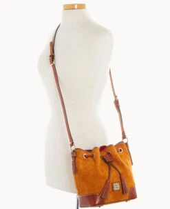 Suede Crossbody Drawstring Honey 17 Suede Crossbody Drawstring Honey -Dooney & Bourke B2280G SUHNPATN ALT4