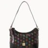 DB75 Multi Large Shoulder Bag Black
