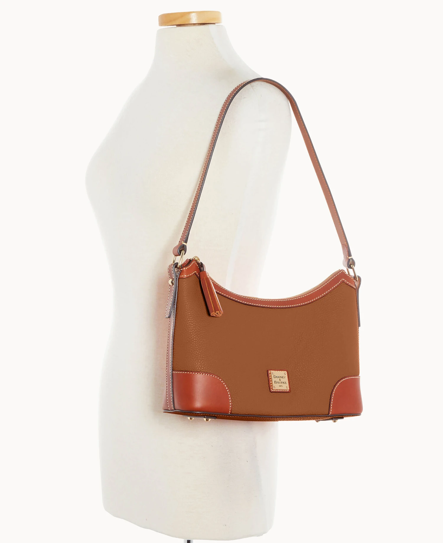 Pebble Grain Large Shoulder Bag Caramel 5 Pebble Grain Large Shoulder Bag Caramel - Image 5